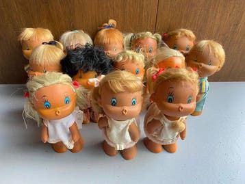 Sekiguchi - Speelgoed Rare Lot of 13 Vintage Kissing Dolls -, Antiek en Kunst, Antiek | Speelgoed
