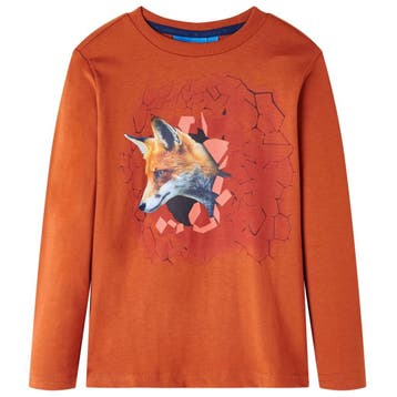 vidaXL Kindershirt met lange mouwen 92 lichtroestkleurig, Verzenden, Nieuw