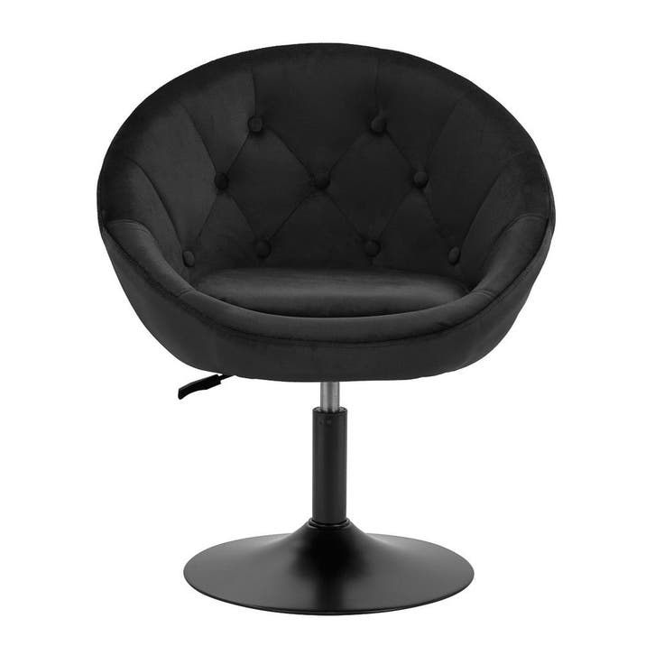Luxe verstelbare draaistoel met fluweel - Voor kapper salon, Huis en Inrichting, Stoelen, Eén, Zwart, Nieuw, Metaal, Stof, Verzenden