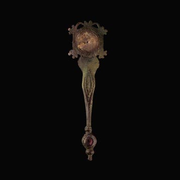 Oud-Romeins Brons votieve of miniatuur handspiegel, Antiek en Kunst