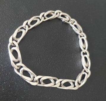 Zonder minimumprijs - Schakelarmband Zilver