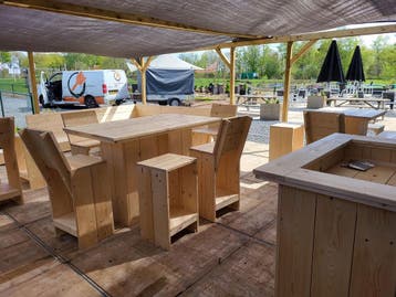 Man Cave Bar en Inrichting op maat | Robuust, Ophalen of Verzenden, Nieuw, Inclusief barstoelen