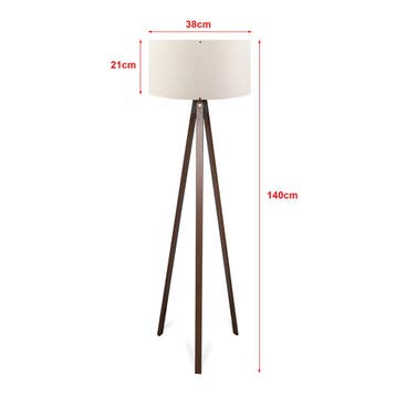 [lux.pro] Staande lamp Newport vloerlamp 140 cm E27 creme, Verzenden, Nieuw