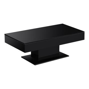 Salontafel Lünen met opbergruimte 110x60x40 cm zwart hooggla, Verzenden, Nieuw