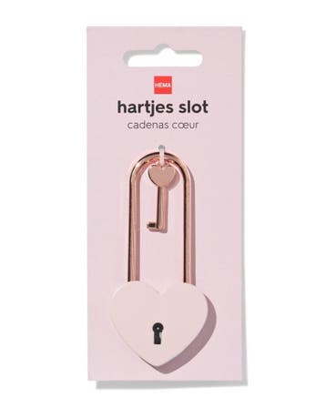 HEMA Hangslot hart 4.5x0.8x9.5cm metaal, Verzenden, Nieuw