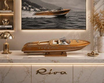 Magnifique Riva Aquarama 53 cm modelisme bois maquette 1:14, Nieuw