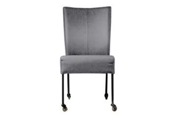 Eetkamerstoel Wiske - eetkamerstoelen - Zilver, Nieuw, Stof