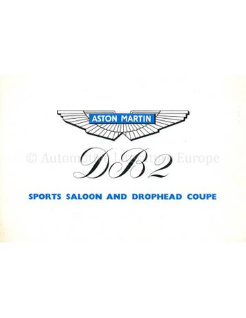 1951 ASTON MARTIN DB2 BROCHURE ENGELS, Boeken, Nieuw, Author