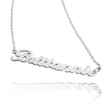 Naamketting zilver al vanaf €29,65, Met hanger, Nieuw, Ophalen of Verzenden, Zilver