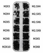 240-delige kruiskop boutjesset (M2, M2.5 en M3, zwart), Ophalen of Verzenden, Nieuw