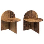 vidaXL Nachtkastje 2 pcs Oud hout 40 x 35,5 x 45,5 cm, Minder dan 45 cm, Verzenden, Nieuw, Minder dan 55 cm