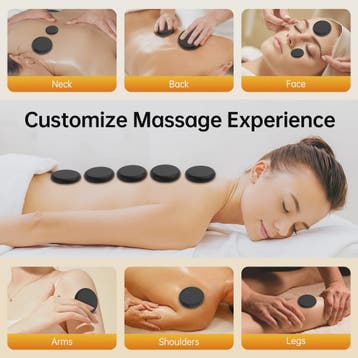 Hot Stone Massage Set met Verwarmer - 20 Stenen voor Ontspan, Verzenden, Nieuw
