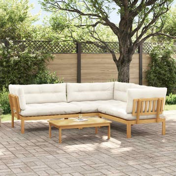 vidaXL 4 Stuk Garden Pallet Sofa Units Massief Acaciahout, Verzenden, Nieuw, 4 zitplaatsen