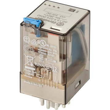 Finder Industrieel Relais 3CO 10A 24VDC Met Testtoets -, Verzenden, Nieuw, Overige typen