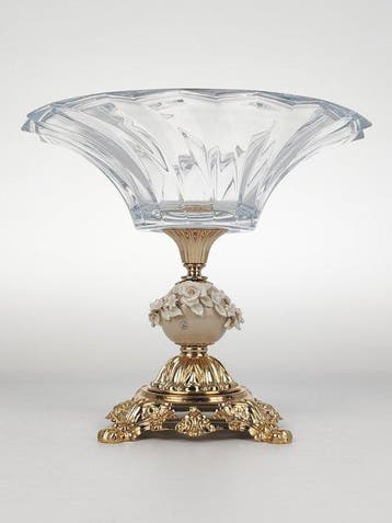 SECOLOVENTESIMO - Tafelmiddenstuk - 24 kt goud, Biscuit, Antiek en Kunst