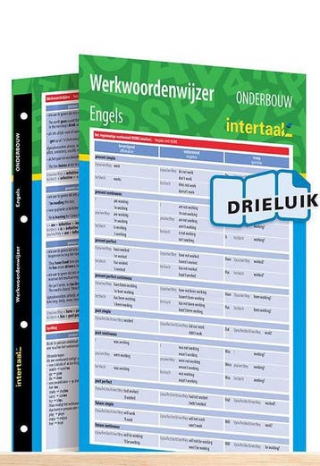Werkwoordenwijzer Engels onderbouw uitklapkaart - de Vries, Verzenden, Zo goed als nieuw, De Vries