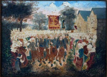 Jules Breton (1827-1906) - Scène de procession
