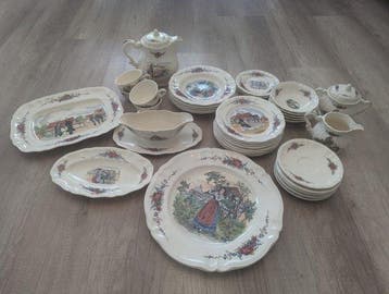 Sarreguemines - Henri Loux - Koffieservies (39) - Obernai -