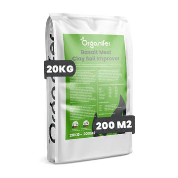 Basaltmeel bodemverbeteraar voor kleibodem (20 kg - voor 200, Verzenden, Mest