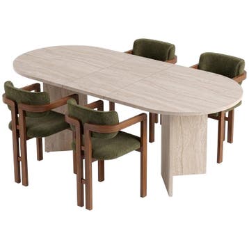 Evila Eettafel - Beige/Houtkleurig - Nieuw/Ongebruikt -, Huis en Inrichting, 50 tot 100 cm, 150 tot 200 cm, Nieuw, Scandinavisch
