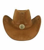 Cowboyhoed - Western hoed in velvet ster onesize - Bruin, Nieuw