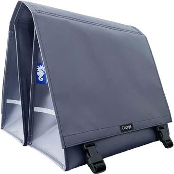 Clarijs Dubbele Fietstas XL PVC 46L met uitsparing matt grij, Verzenden, Nieuw