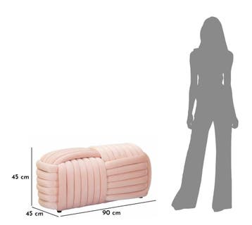 BANKJE SOFTY ROZE CM 90X45X45, Ophalen of Verzenden, Nieuw