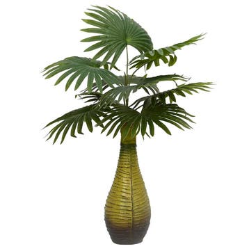 vidaXL Kunstpalmplant 9 bladeren 65 cm groen, Verzenden, Nieuw