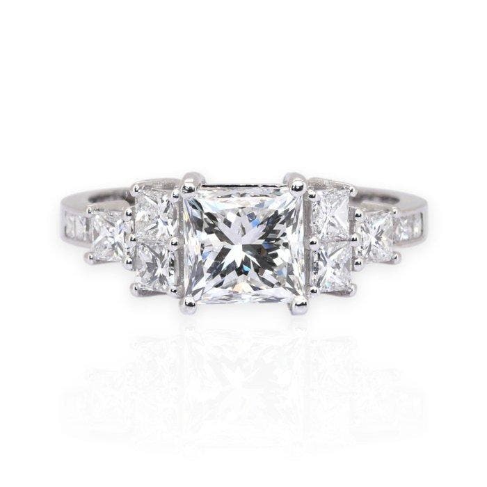 Ring - 18 karaat Witgoud - 2.56ct. tw. Diamant (Natuurlijk), Sieraden, Tassen en Uiterlijk, Ringen