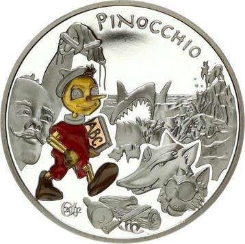 Frankrijk. 1 1/2 Euro 2002 Pinocchio Proof (Zonder