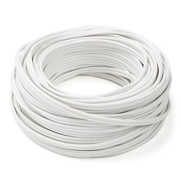 Tweelingsnoer | 2x 0.75 mm² | 20 meter (Wit), Verzenden, Nieuw