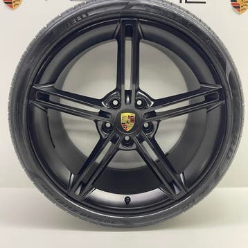 Porsche Taycan ORIGINELE 21 Mission E GTS met zomerbanden, Ophalen, Gebruikt, Banden en Velgen, 21 inch