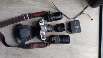 Pentax Spotmatic F + 35mm/55mm/135mm/200mm Analoge camera, Nieuw