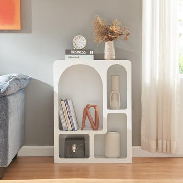 Boekenkast Vågå opbergkast 80x60x24 cm wit [en.casa], Huis en Inrichting, Verzenden, Nieuw
