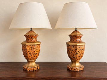 Lamp (2) - Keramiek - Paar decoratieve lampen