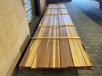 Ca. 45x Guyana Ipé  Country Grade Planken Geschaafd, 18x9, Nieuw