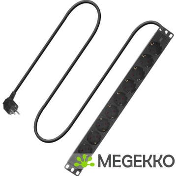 ACT Stekkerdoos PDU 19 inch  CEE7/7 8-voudig type F. 2.5m, Verzenden, Nieuw