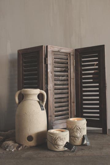 Brynxz pot met 2 oren Taupe 28 x 16 cm, Huis en Inrichting, Woonaccessoires | Vazen, Ophalen of Verzenden, Nieuw