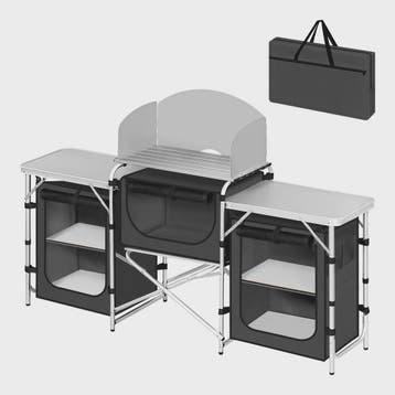 WOLTU Aluminium Camping Keuken - Opvouwbaar met Werkbladen e, Verzenden, Nieuw
