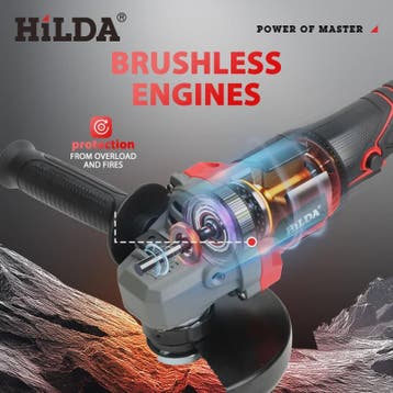 HILDA 125mm Accu Haakse Slijper - Krachtig en Snoerloos Poli, Verzenden, Nieuw