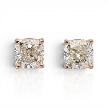 Oorbellen - 18 karaat Roségoud - 2.10ct. tw. Diamant, Nieuw