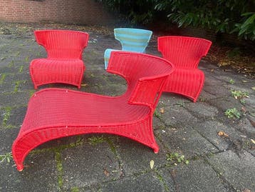 IKEA - Monika Mulder - Lounge stoel (4) - PS Sävö - Rattan -