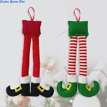 Vrolijke Kerst Elf Benen Hangdecoratie - Kerstboom & Auto Ve, Verzenden, Nieuw