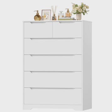 Stijlvolle Witte Commode met 6 Lades - Veelzijdige Opbergkas, Verzenden, Nieuw