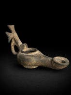 Laat-Romeins / Vroeg-Byzantijns Brons Lamp - 12 cm - LUCERNÆ