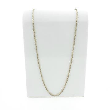 Gouden lange Singapore schakelketting, Ophalen of Verzenden, Gebruikt, Overige kleuren, Goud