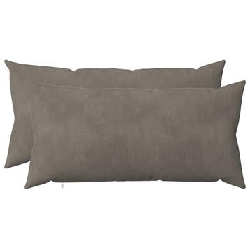 vidaXL Kussensloop 2 pcs HEERLEN Lichtgrijs 40 x 80 cm, Verzenden, Nieuw