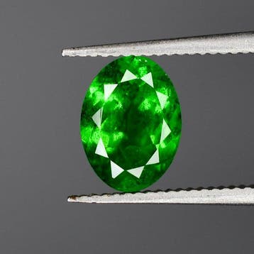 Groen Tsavoriet - 1.43 ct - International Gemological, Nieuw