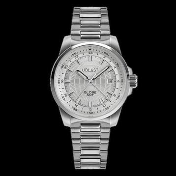 Ublast - Globe GMT - Swiss Made - REF.UBGLO40SV - Ltd, Nieuw