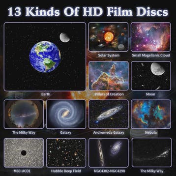 Galaxy Projector Sterrenhemel Nachtlampje met 13 HD Film Dis, Verzenden, Nieuw